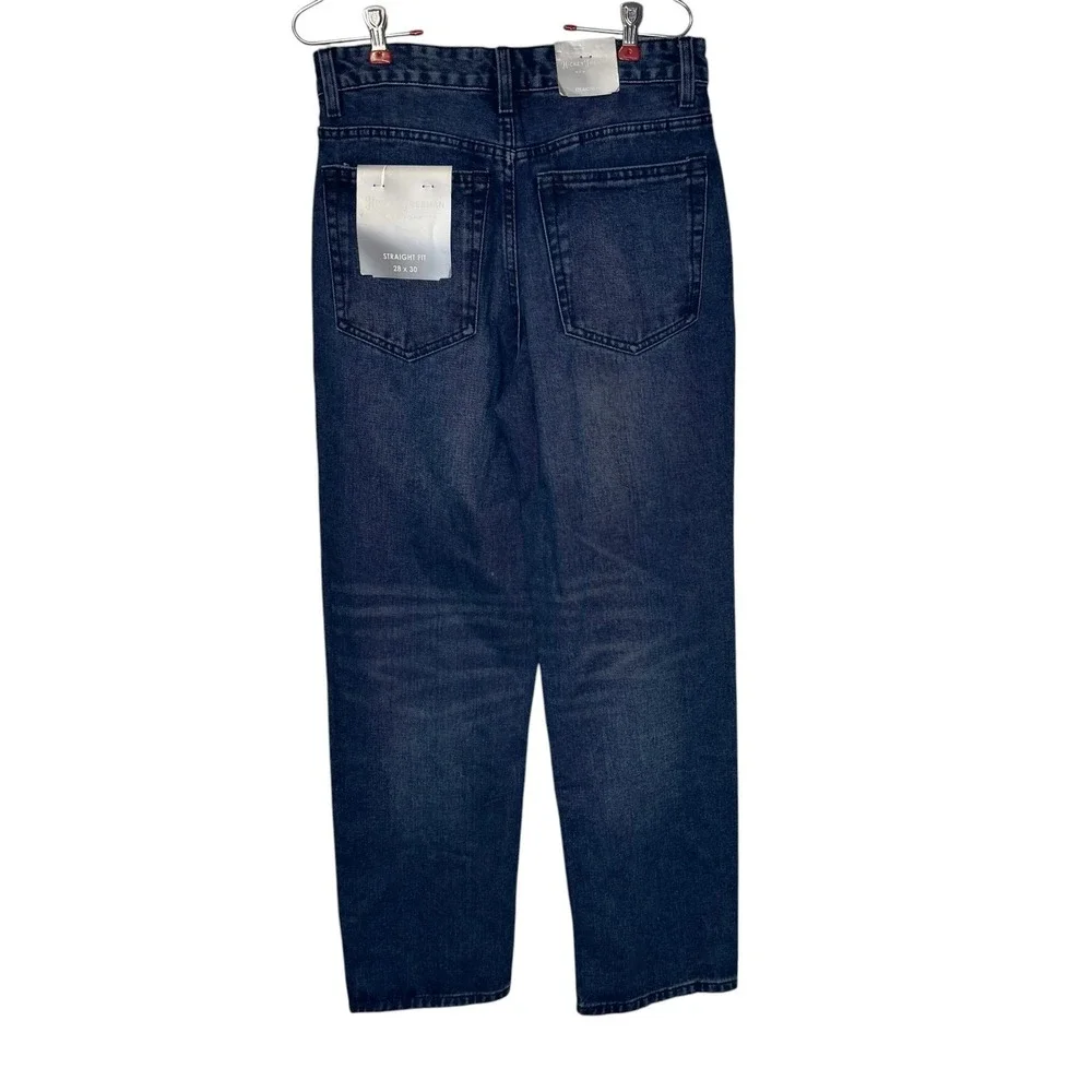 Hickey Freeman Womens Jeans Straight Fit Midnight Blue Denim Cotton 28X30 NWT